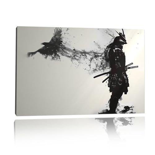 VTRXEG Poster Samurai Japones, Póster Samurai Japones Blanco y Negro,Adecuado para Salon Dormitorio Cuadros Decorativos, Sin Marco (A, 40x60cm, Sin marco)