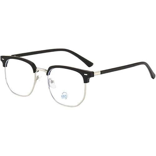 Shiratori New Vintage Fashion Half Frame Semi-Rimless Clear Lens Glasses