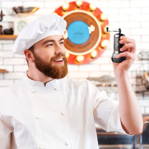 Bazaar Anatolia Turkish Pepper Mill Grinder Refillable Spice 4.2" Manual Crank Handle (Dark Silver) #TOP4