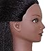 ISHOT Mannequin Head Human Hair-100% Real Human Hair,Hairdresser Training Head,Doll Head,Beauty School Hair Practice Head,Manikin Cosmetology Black