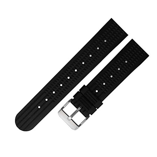 AmandaJ Bracelet de montre de rechange en silicone souple à libération rapide pour homme et femme Seiko 20 mm/22 mm Cover