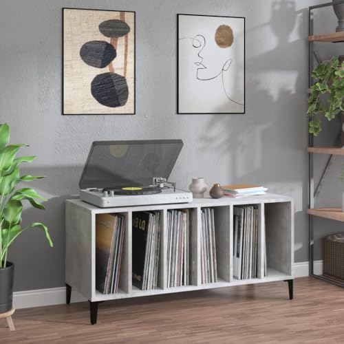 Frdhee Muebles De Cocina, Mueble Discos Madera contrachapada Gris hormigón 100x38x48 cm Muebles Cocina para Entrada, Cocinas, Comedor