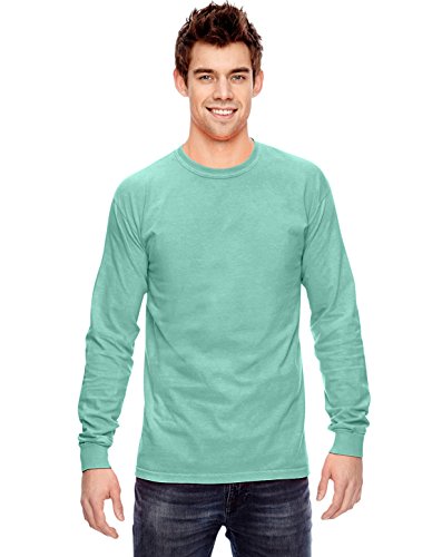Image of Comfort Colors Men's Ringspun Garment-Dyed Long-Sleeve T-Shirt,Island Reef S