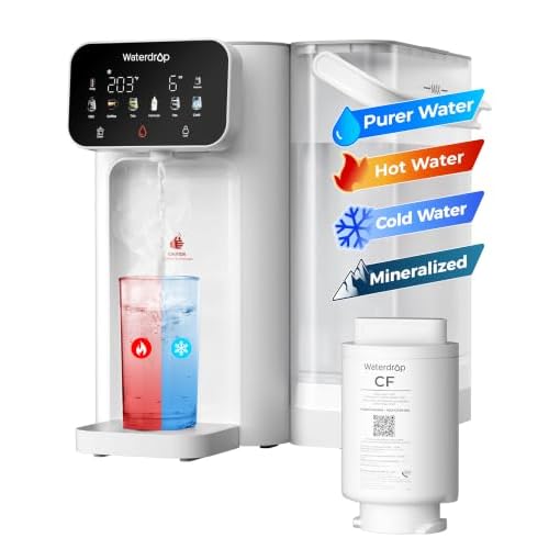 Waterdrop CT01 Countertop Water Filter System, Hot and Cold Water Dispenser