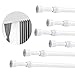 EXLECO Tringle à Rideau Télescopique 6Pcs 70~120cm Set Barre Rideau Extensible Blanc sans Perçage Tringles à Rideaux à Tension de Ressort pour Cuisine, Salle de Bain, Armoire, Fenêtre