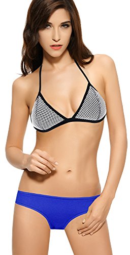 Ebuddy nuevo brillante malla húmedo traje de neopreno Bikini Bañador