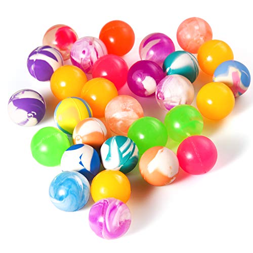FEPITO 30 Pcs Bouncy Balls Colourful Rubber Balls Bouncy Ball Party Bag Fillers for Kids Prizes Birthday Party Bag Fillers (22MM)