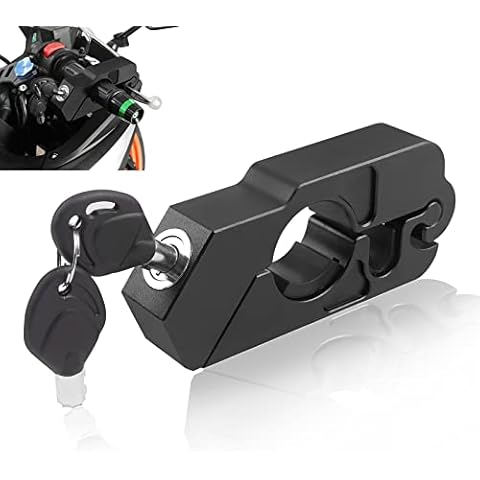 BAIONE Motorcycle Grip Lock Handlebar Throttle Security Lock Anti-Theft Scooters fit for ATV Motorcycles Dirt Street Bike (Black) Cover