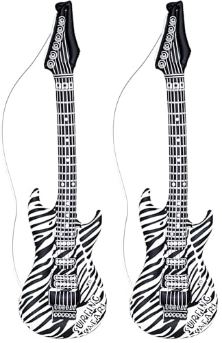 W WIDMANN MILANO Party Fashion - Chitarra gonfiabile, lunghezza circa 105 cm, strumento, chitarra ad aria, festa in maschera, carnevale (Confezione da 2)