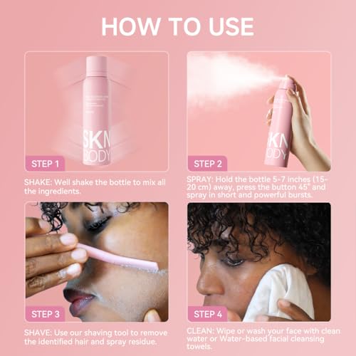 SKNBODY Hair Identifier Spray para depilación facial suave miniatura 6