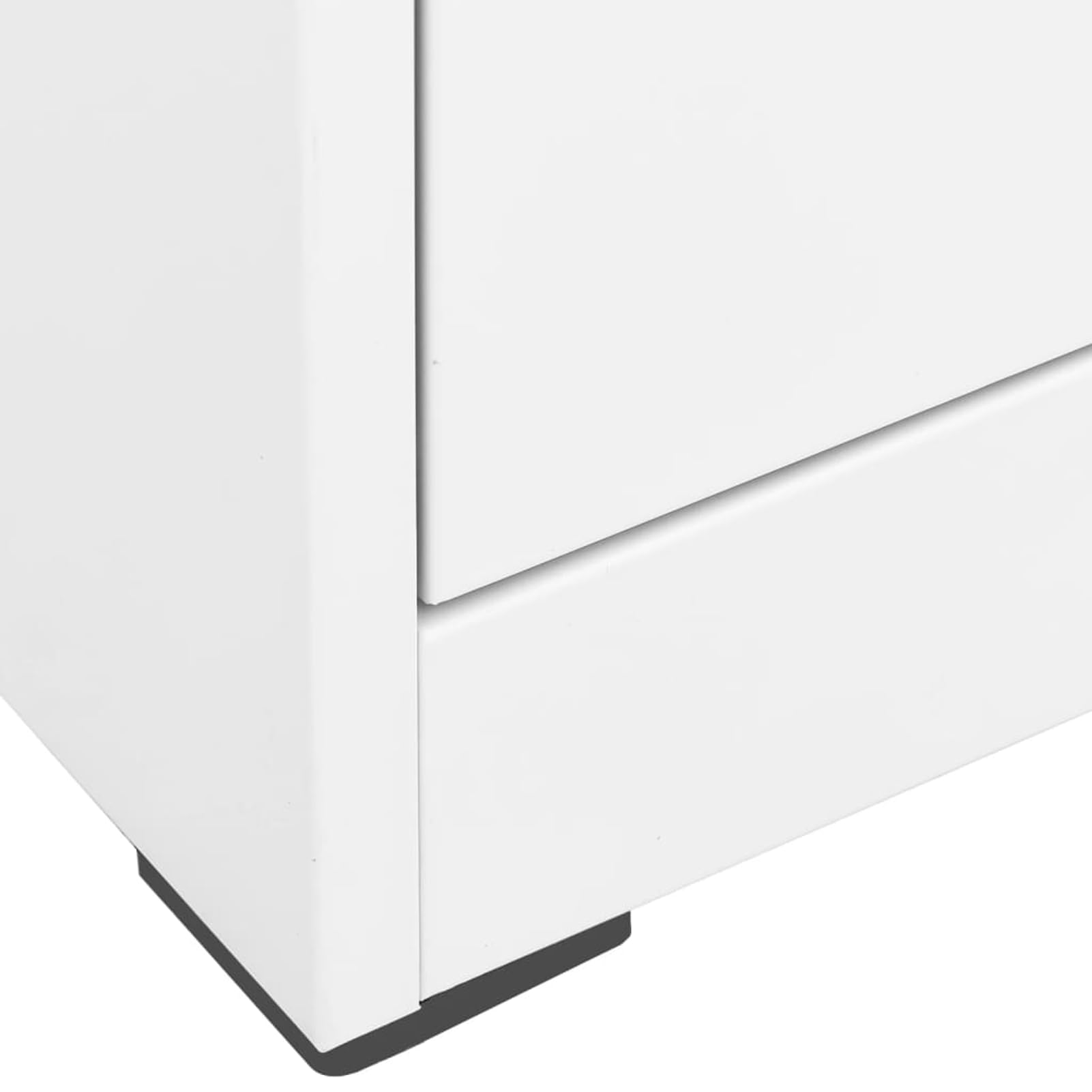 Aktenschrank Stahl weiß 46 x 62 x 72,5 cm mit 2 vollausziehbaren Schubladen (je 45 kg) und Sicherheitsschloss – Büroorganisation