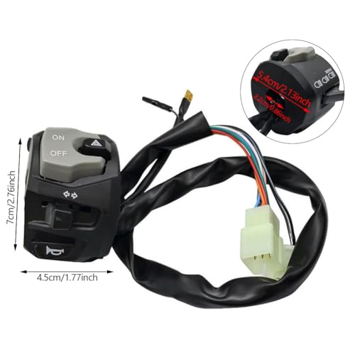 Commutateur guidon moto universel pour remplacer un commodo GSX - 5