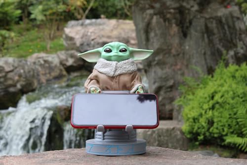 Cable Guys - Star Wars Grogu Seeing Stone Pose Gaming Accessories Holder & Phone Holder for Most Controller (Xbox, Play Station, Nintendo Switch) & Phone
