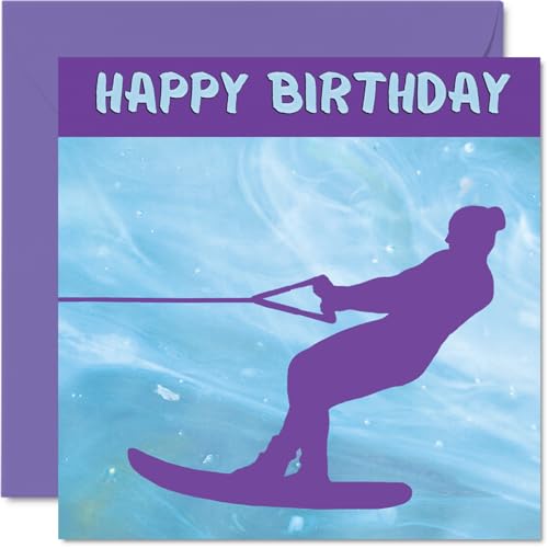 Stuff4 Sport Birthday Cards for Women Girls - Water Skiing