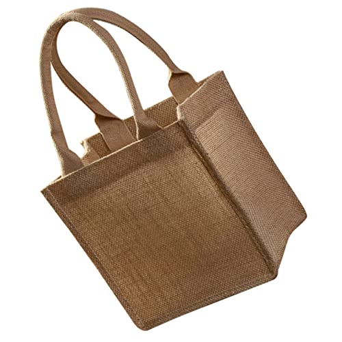 EXHUMKY Borsa Juta Riutilizzabile con Manici Design Semplice Cerimonie Feste e Shopping Piccole per Personalizzazioni e Crafting