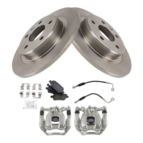 Image of TRQ Rear Brake Pad & Rotor Kit Ceramic Compatible with 2016-2018 Chevrolet Malibu