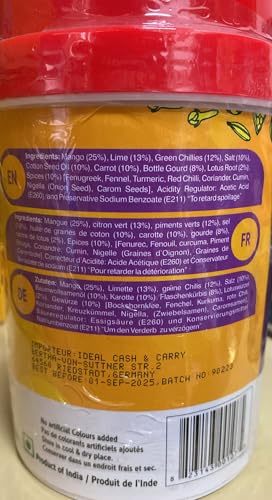 Pachranga Achar Mix Gemüse gemischte Gurke 800g