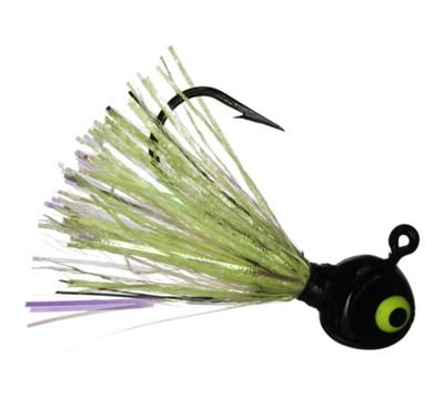 Hot Skirt Glow Jig 1/16 Black Chartreuse