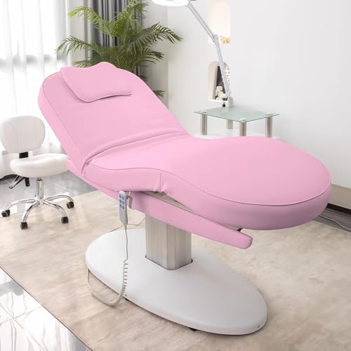 Larnavo Electric Lash Bed with Pink Modern Minimalist Design, Massage