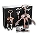 OBALY Includes Wing-Style Corkscrew with Bottle Opener End,Foil Cutter Stopper,Wine Set Gift, Gold