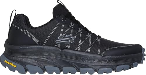 Skechers - Mens Relaxed Fit: D'Lux Trekker - Toughtwill Sneakers, Color Black/Charcoal, Size: 8.5 M US4