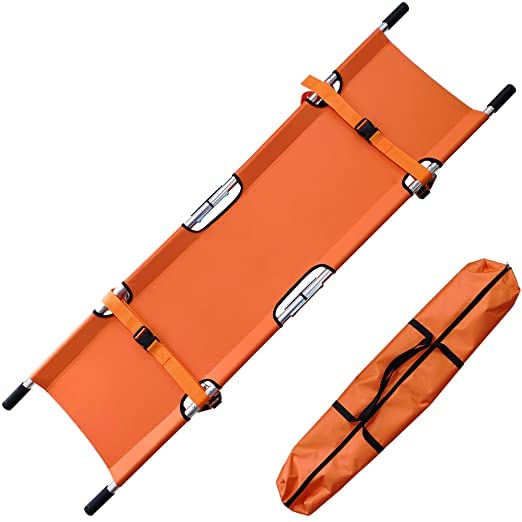 Two Fold Stretcher Aluminium for Medical Emergency with Patient Holding Strap with Cover (B0B299R3B4) Amazon Price History, Amazon Price Tracker