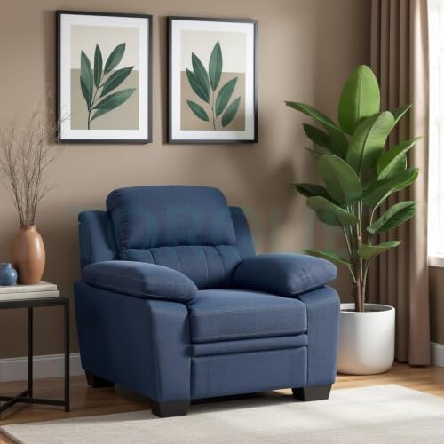 Image of Torque - Jett 3+2+1 Seater Fabric Sofa Set for Living Room (Blue) | Modern Sofa Set 6 Seater | Corner Sofa for Bedroom House Gift | 3 Year Warranty
