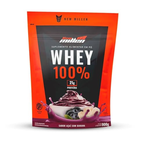 Whey 100% Refil (900g), Sabor Açai com Banana