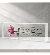 Custom Office Name Plate for Desk, Desk Name Plate Personalized, Personalized Gifts for Women, Ap...