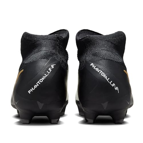Nike Nike Men's Phantom Luna II Pro Fg Football Boots, White Black MTLC Gold Coin, 40 EU