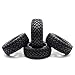 Hosim 1:10 Scale RC On Road Terrain Buggy Car Drift Replacement Tyres Pack of 4pcs High Performance Racing Car Rally Car Accessory Parts Grain Rubber Split Spoke Satin Tires and Wheels Black Color