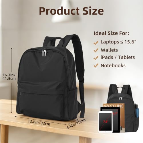 Image of Zicac Canvas Backpack, Classic Basic Daypack, Lightweight Casual Travel Daypack Satchel Backpack Unisex