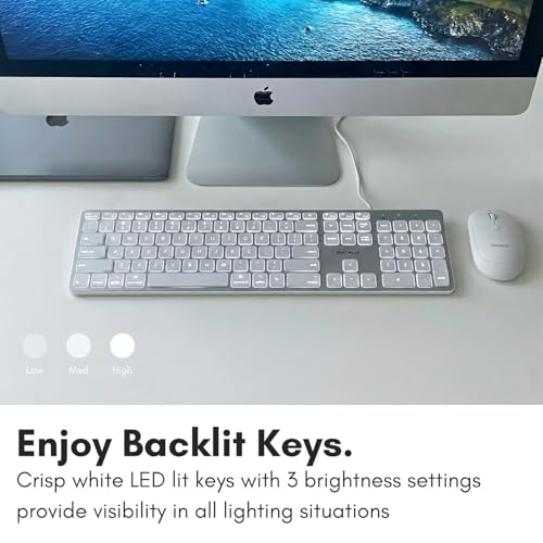 バックライト付きMacキーボード 有線 BLSLIMKEYPROA US配列 - 画像 2