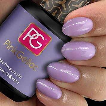 Pink Gellac 186 Precious Lila Uv Nagellack Professionelle Gel Shellac Fur Mindestens 14 Tage Perfekt Glanzende Nagel Amazon De Beauty 