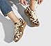 LUCKY STEP Women Classic Retro Gum Sole Fashion Sneakers Casual Tennis Skate Shoe Genuine Leather Walking Footwear Anti Slip Trainers(Brown Cow Print,7)