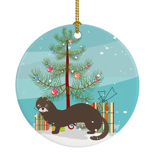 Caroline's Treasures Russian or European Mink Christmas Ceramic Ornament