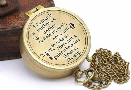 Brújula de latón personalizada para aniversario, boda y Día de San Valentín con grabado miniatura 2
