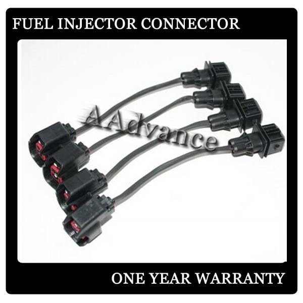 Injector Jumper Pigtail Harness for EV1 Fuel Injectors,USCAR Injector Female Connector End to EV1 Male