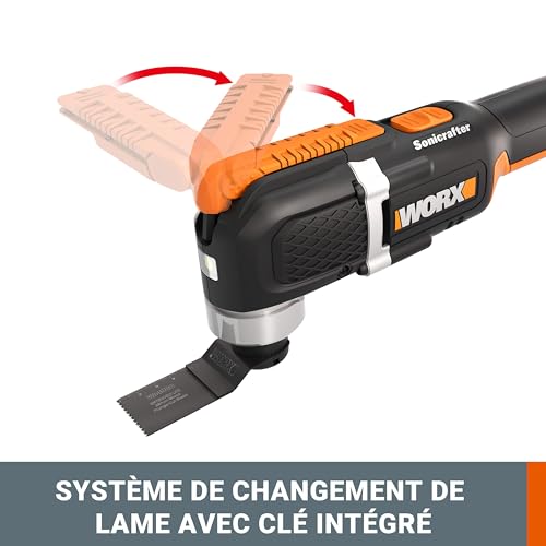 Outil oscillant multifonctions WORX pour couper les angles difficiles sans fatigue 20V