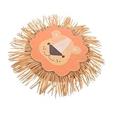 SMASOLO Colgante de Pared de Rafia Cabeza de León Diseño Creativo para Decoración Colgante en Puertas de Habitaciones y Restaurantes