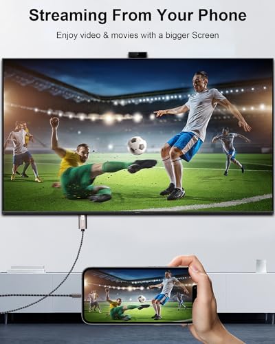 USB C auf HDMI Kabel 2M, Typ C to HDMI Kabel 4K, Thunderbolt 4/3 auf HDMI Kabel Kompatibel mit MacBook Pro 2023/Air 2022, iMac… – Ansicht 5