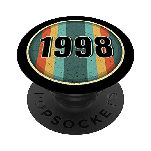 Retro 1998 cumpleaños Pop Socket divertido 1998 cumpleaños 1998 PopSockets PopGrip Intercambiable