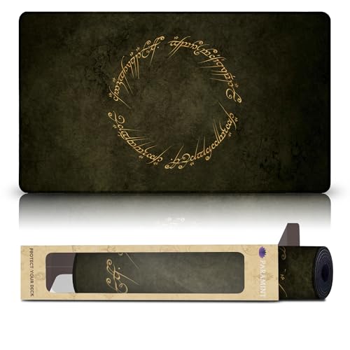 Wizcraft Gaming The Ring - Brown (Stitched) - MTG Playmat - Compatible with Magic The Gathering Playmat, LOTR Lord of The Rings TCG - Original Play Mat Art Designs & Accessories