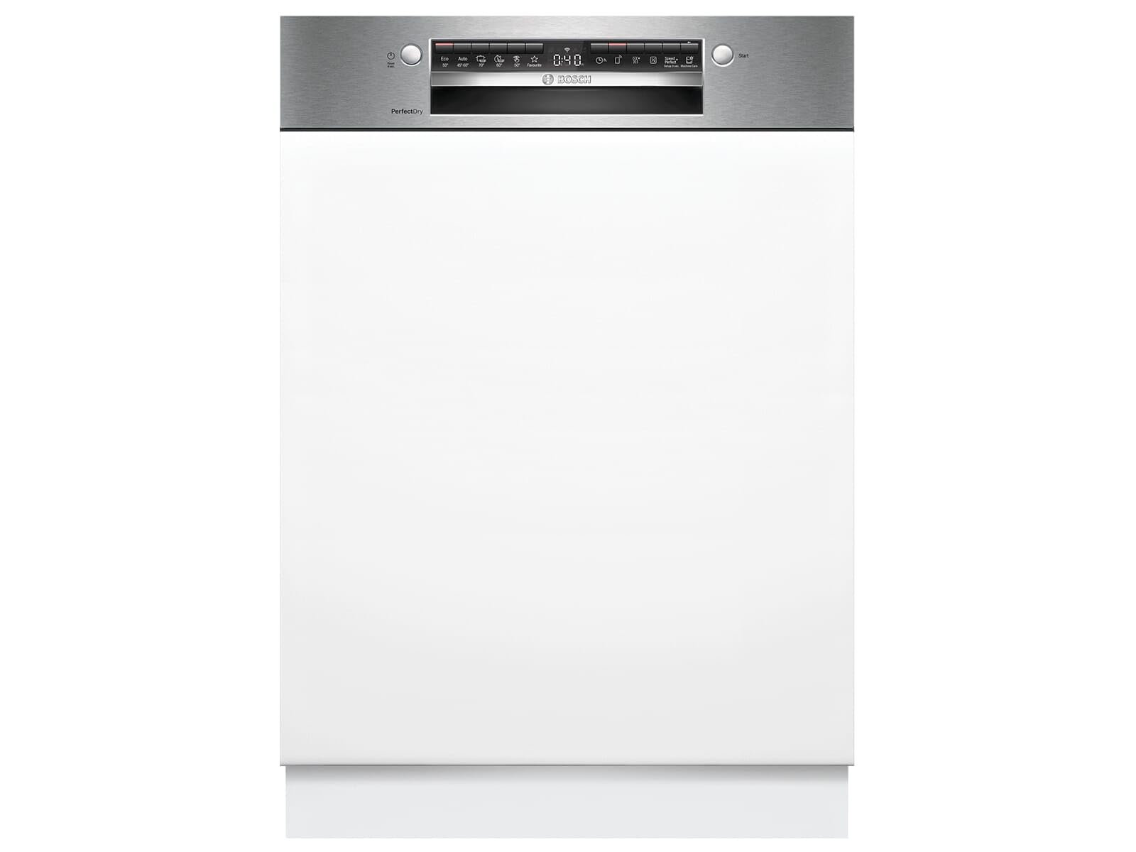 Bosch Elettrodomestici SMI6YCS02E, Serie 6, Lavastoviglie da incasso con frontalino, Asciugatura impeccabile e consumi ridotti, Home Connect, Diagnostica da remoto, 60 cm, Acciaio