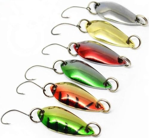 LEZUAN 6pcs Trout Spoon Lures