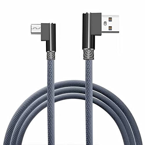 KAIBSEN Micro USB Câble Chargeur Câble (1M/2M/3M) 90 degré Plug Nylon Tressé Ultra Durable Android Chargeur Câble Pour Samsung Galaxy, Sony, HTC, Nexus, LG, Kindle et plus encore