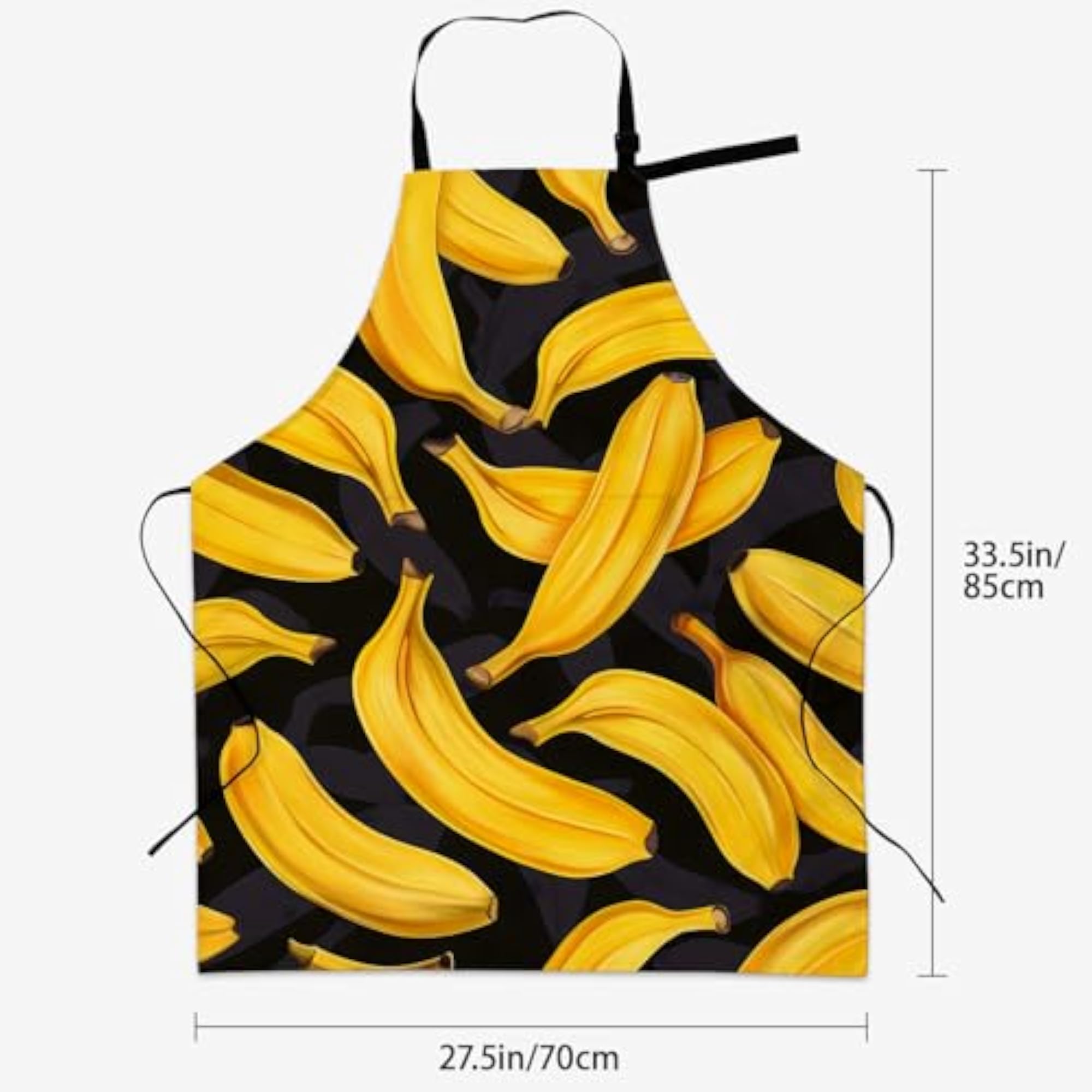 Banana Pattern Apron for Kitchen Cooking, Unisex Gift