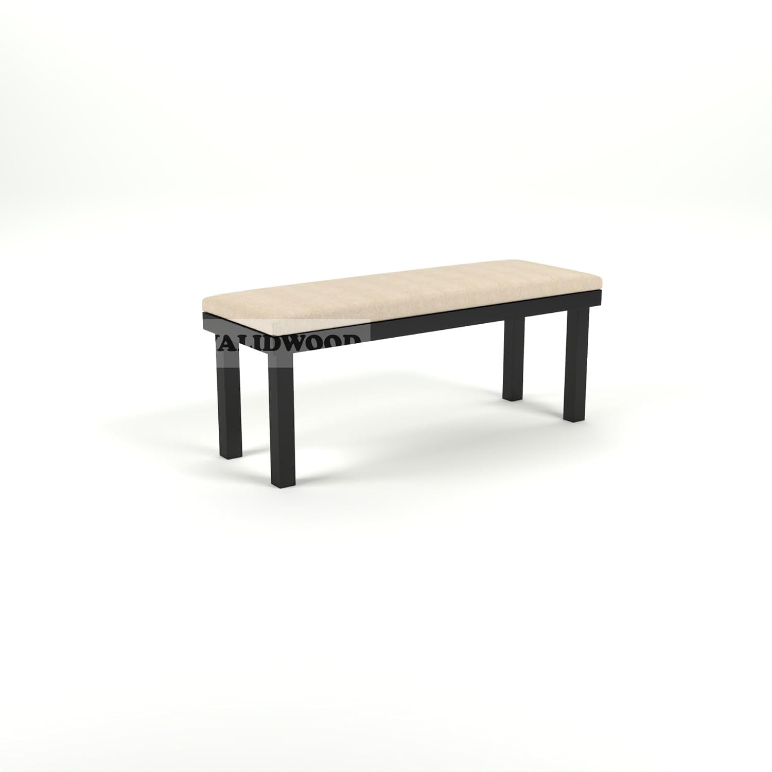VALID WOOD Solid Wood 3 Seater Bench for Living Room Dining Room Hallway | Wooden Bench for Drawing Room Home | Dining Table Bench 3 Seater | Walnut Finish 2