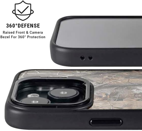 Skinit Kickstand Phone Case Compatible with iPhone 15 Plus - Officially Licensed NFL Philadelphia Eagles Realtree AP Camo Design