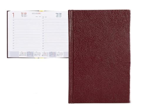 AGENDA INQUADRATA LIDERPAPEL CORFU A6 2024 GIORNO PAGINA COLORE ROSSO CARTA 60 GR